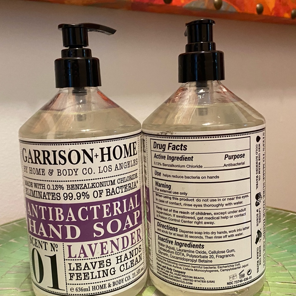 Garrison Home Lavender Antibacterial hand soap 21.5oz 1-$8